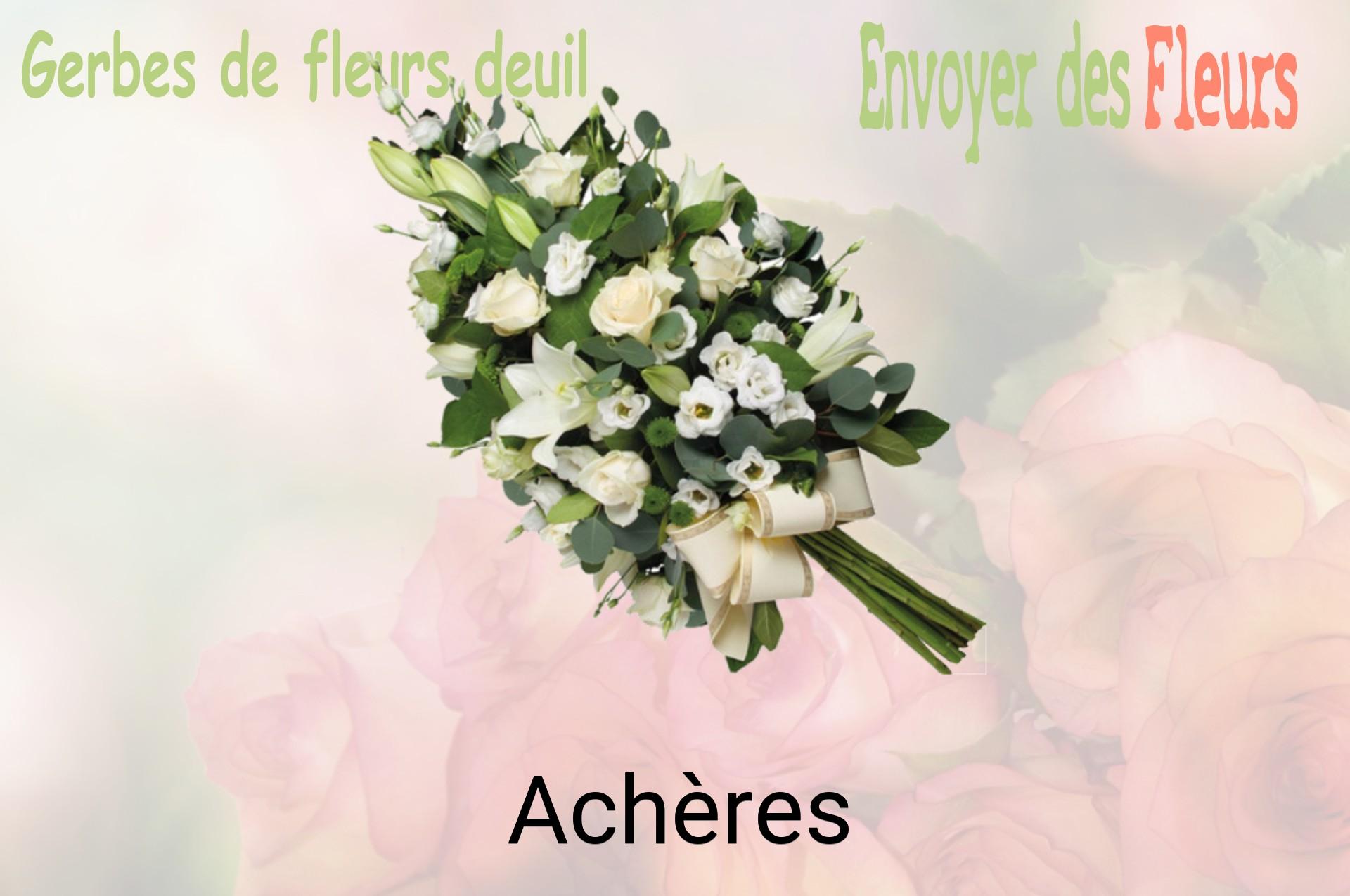Gerbe de fleurs de deuil livrée à Achères